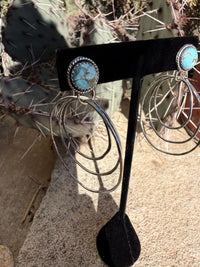 Mojave Kingman Hammered Hoops