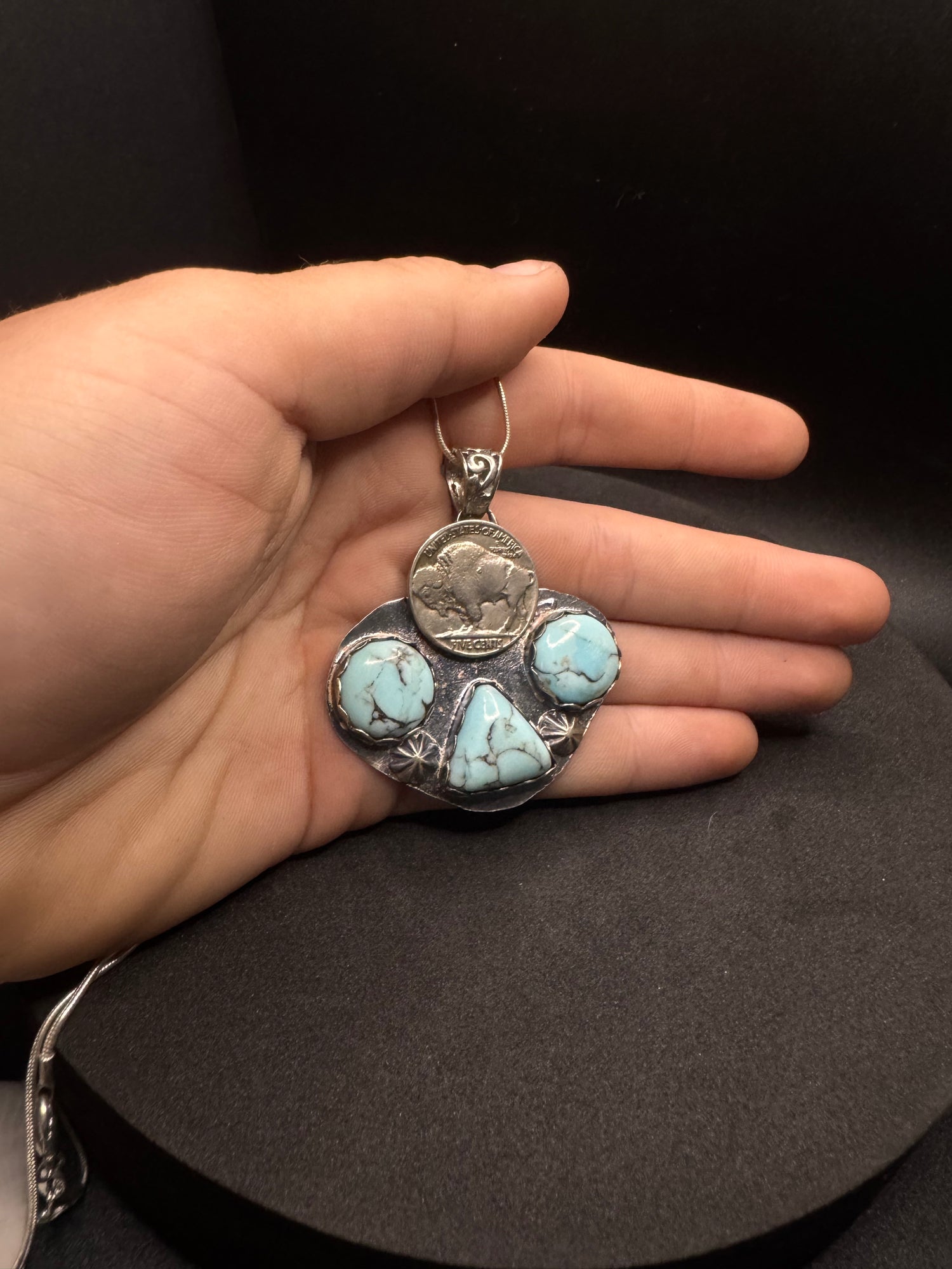 Buffalo nickel statement piece