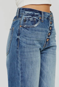 Ava Wide Leg Destructed Jean